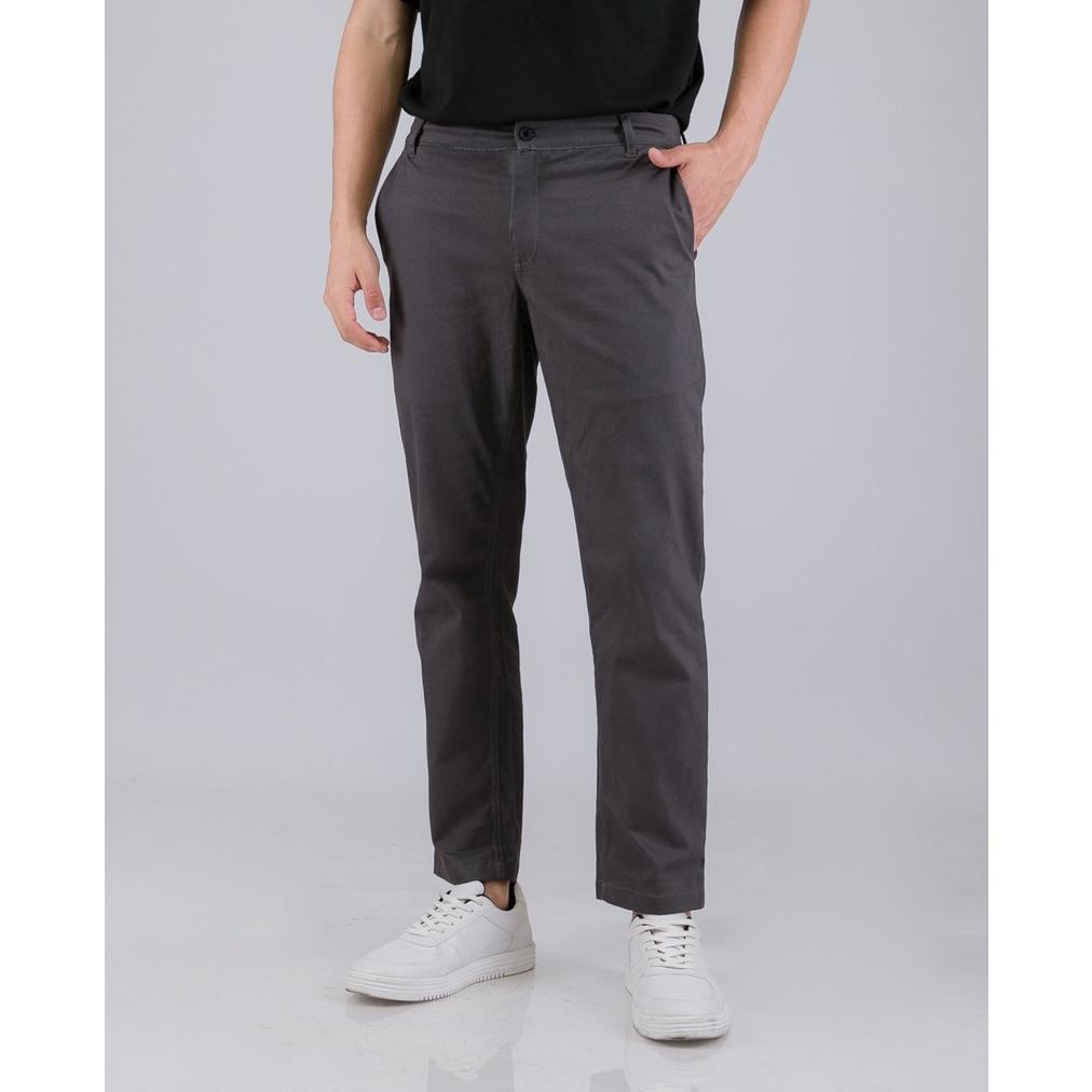 Celana Panjang Pria Chino Modern Chinos Slim Fit Livehaf Tib Long Pants Dark Gray