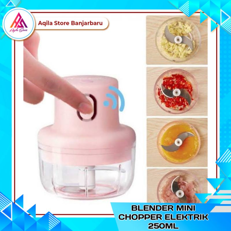 Blender Tarik Mini Manual / Blender Mini Chopper Elektrik Tanpa Kabel / Mini Chopper 250ML