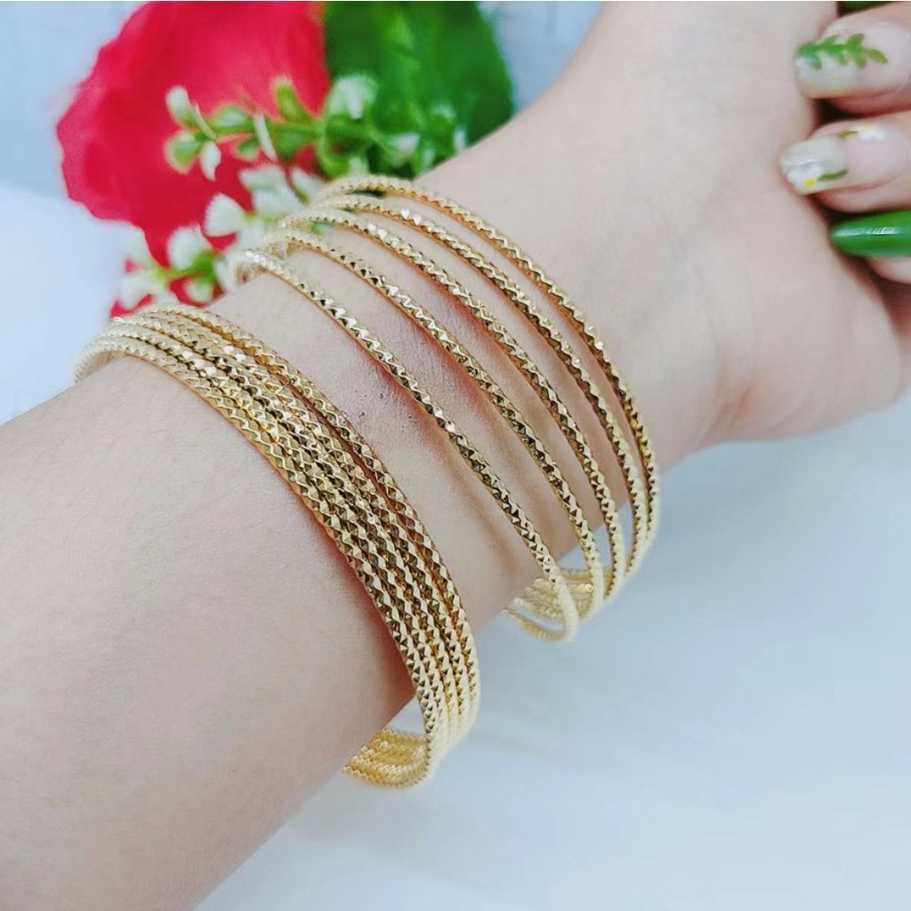 Gelang Xuping Lapis Emas 24K Perhiasan Wanita D15/16/17/18