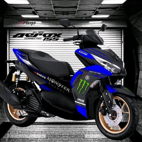 Decal stiker New Aerox Connected Monster energy fullbody