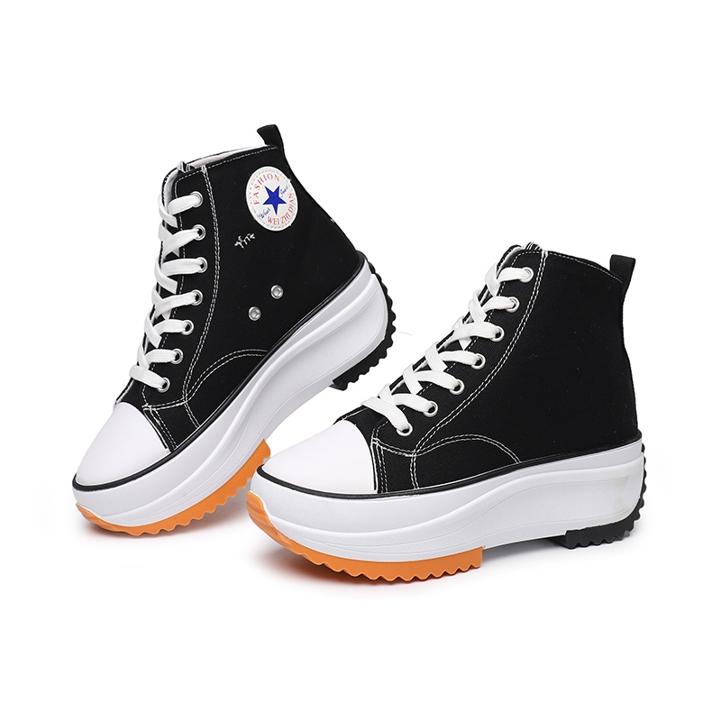 [GROSIR][COD] SEVEN_DAY SEPATU SNEAKERS WANITA KOREA IMPORT SPORT SHOES FQ-88 HITAM