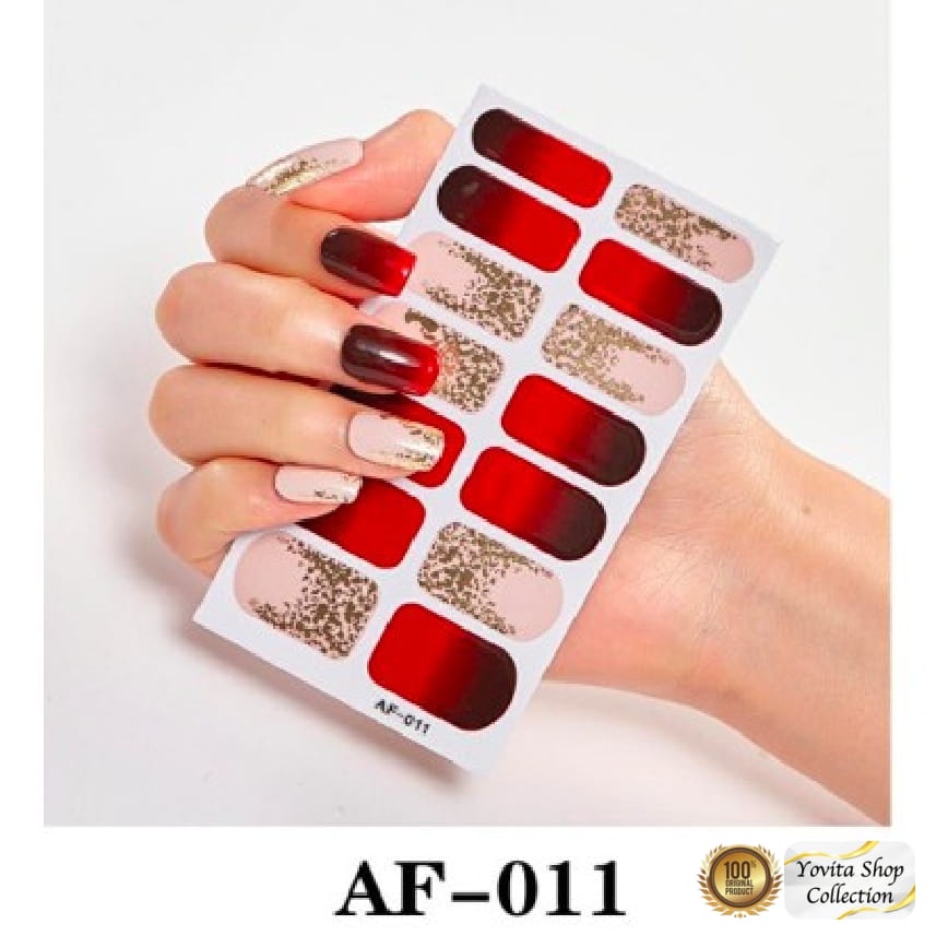 14Pcs/Stiker Kuku Murah / Nail Art Sticker / Nail Art Stiker / Nail Art &amp; Sticker AF