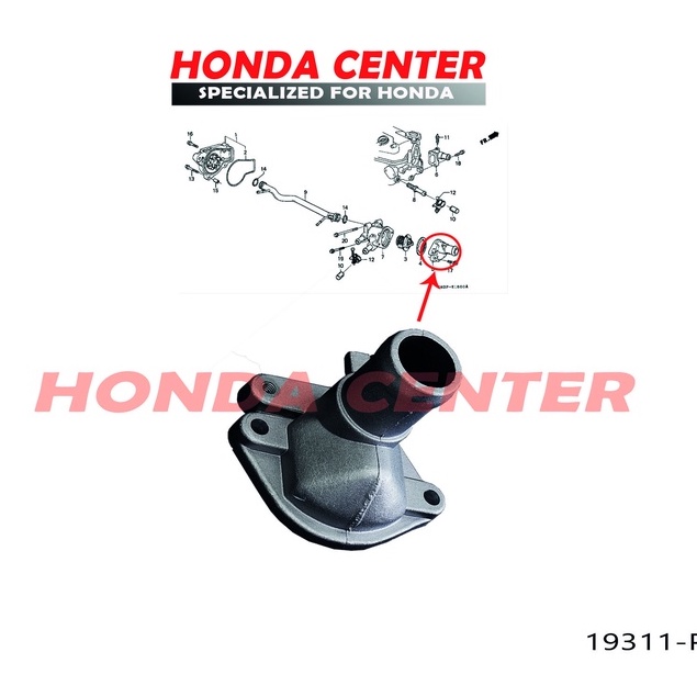 tutup cover thermostat water outlet honda civic nova nouva lx grand 1988 1989 1990 1991