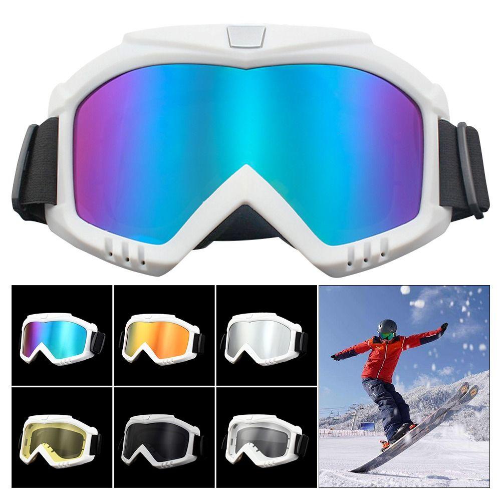 Populer Kacamata Ski Pelindung Musim Dingin Windproof Dustproof Lensa Frame Snowboard