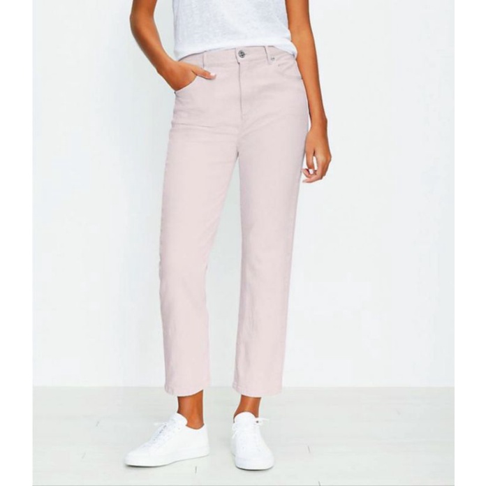 L*FT High Rise Straight Crop Jeans Lilac