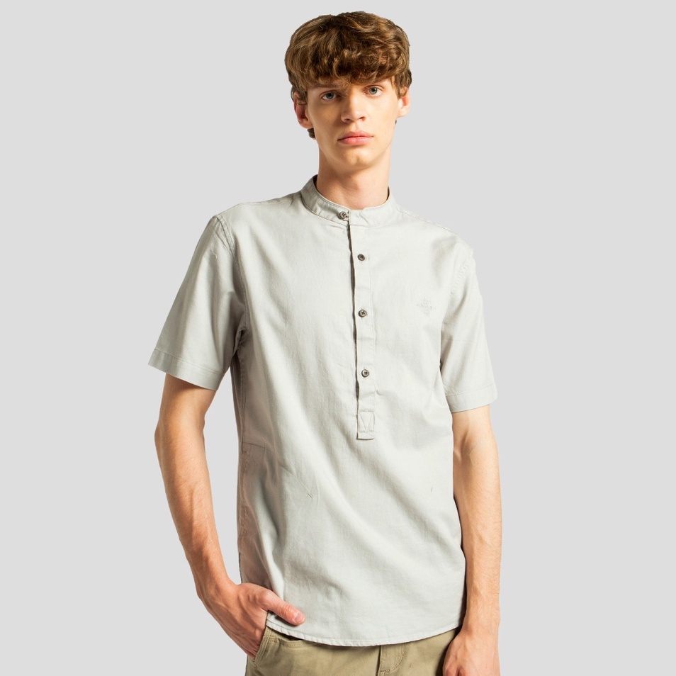 BAJU KOKO LENGAN PENDEK MGEE ALFERO C071 - LIGHT GREY