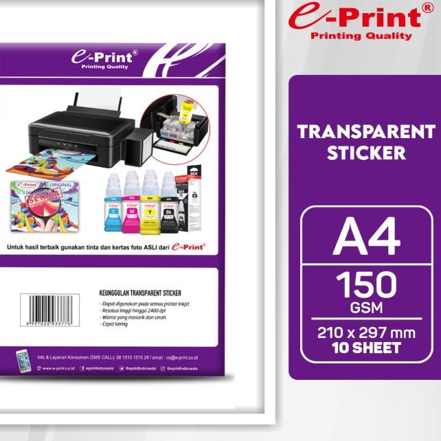 

Kertas Foto e-Print Transparent Stiker