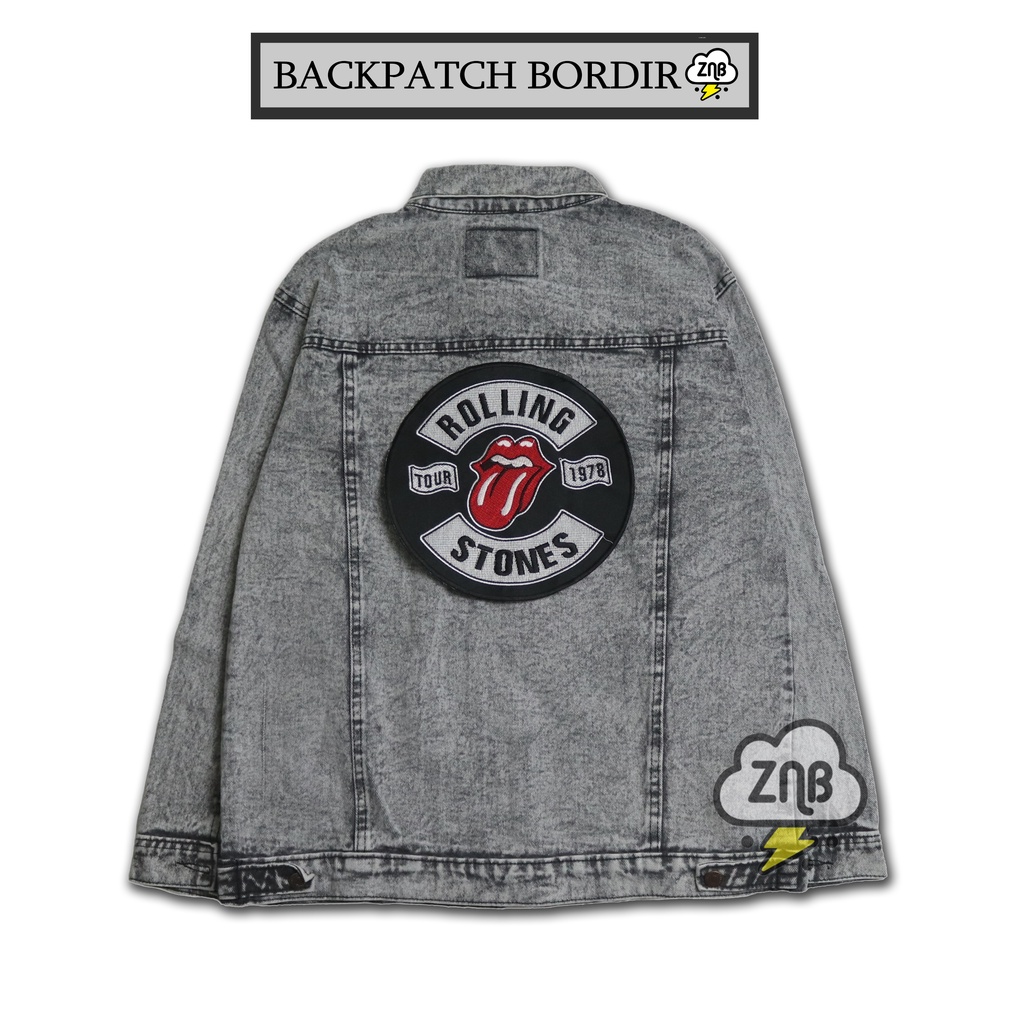 PATCH ROLLING STONES BULAT EMBLEM MUSIK PATCH BORDIR BEST QUALITY AKSESORIS FASHION