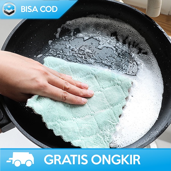 KAIN LAP DAPUR SERBAGUNA KAIN LAP MICROFIBER HALUS LEMBUT SERAP NODA