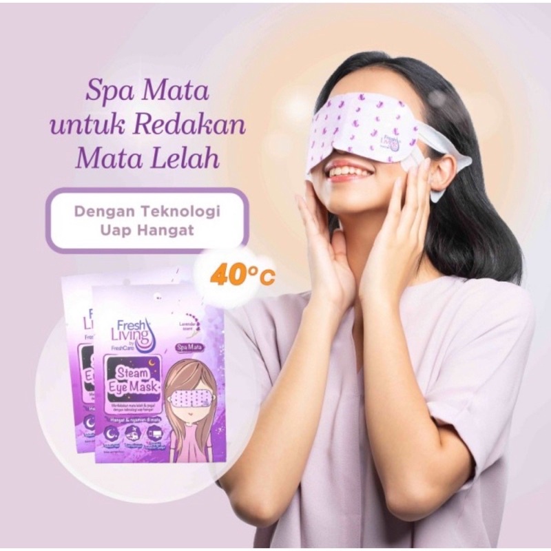 FreshLiving by FreshCare Steam Eye Mask Masker Spa Mata Sachet isi 1 pcs