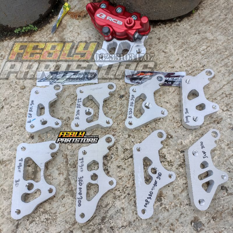 BREKET PANGKON DUDUKAN KALIPER RCB 2 PISTON PNP FIZ R JUPITER Z VEGA R RX KING NINJA R RR SS MEGAPRO