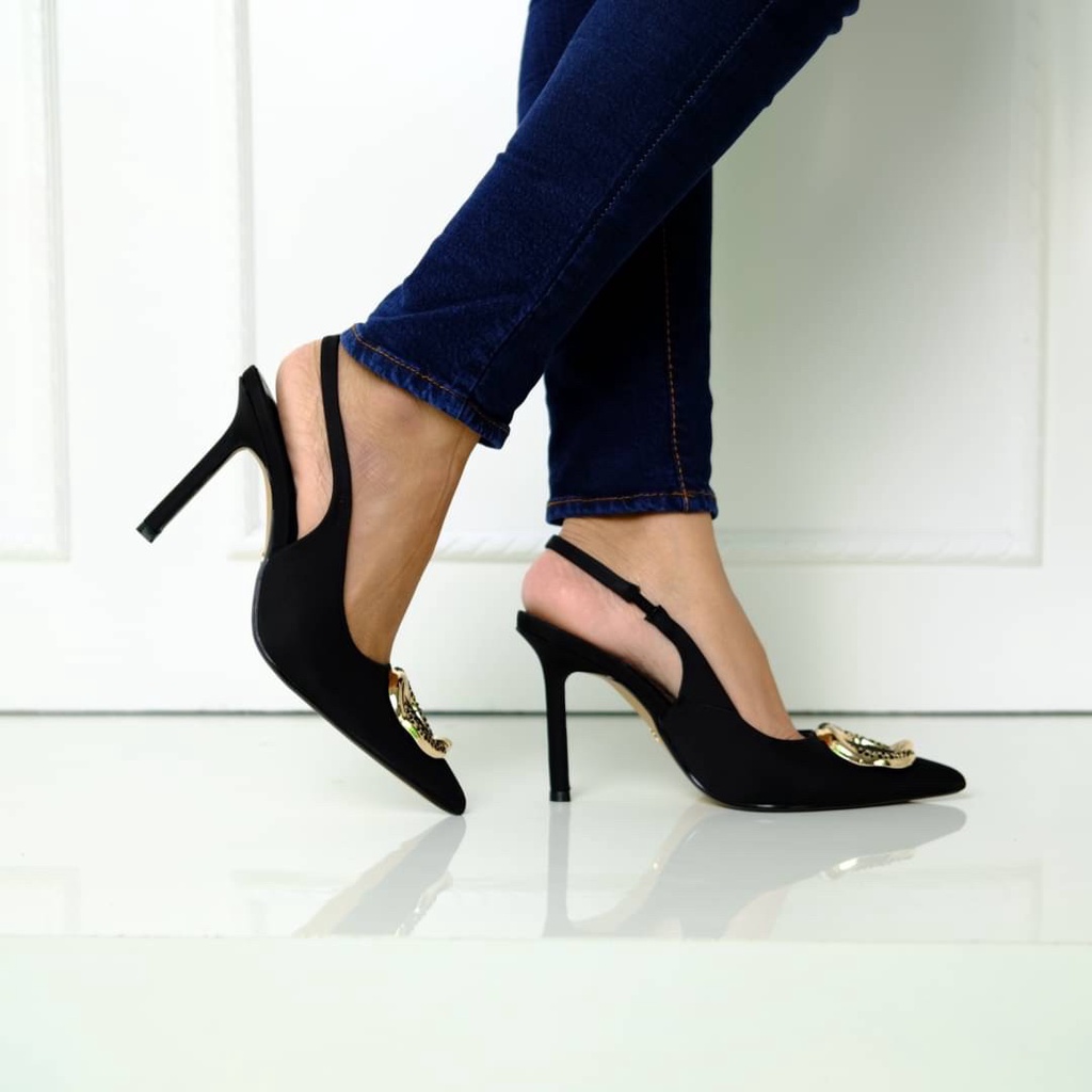 SEPATU HEELS WANITA IMPORT BRANDED STILLETO ZS490 PREMIUM