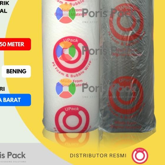 

Bubble Wrap UPack 125 cm x 50 Meter 2,3 kg - 3kg, Bening