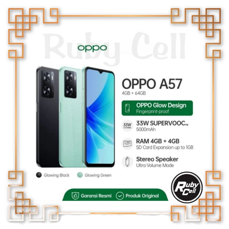 OPPO A57 4/64 - RAM 4GB / ROM 64GB - Garansi Resmi