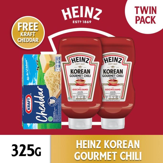 

HEINZ Saus Sambal Korea 325g (2 pcs), Kraft Keju Cheddar 160g