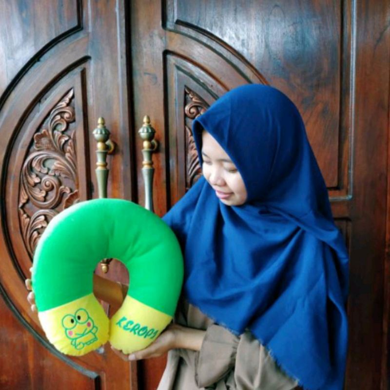 Bantal Leher Keroppi Bantal Travel
