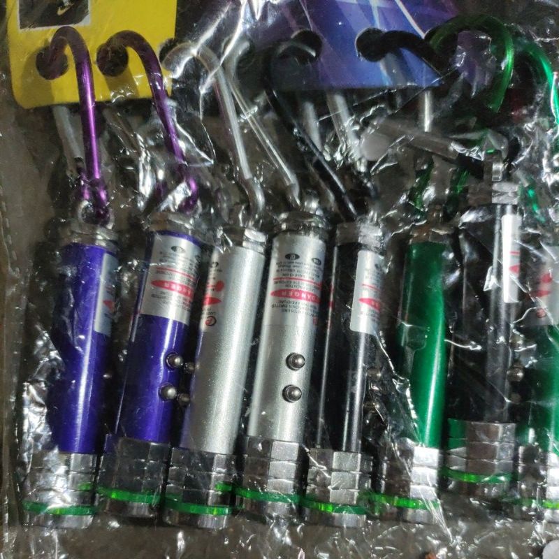 12 PCS GANTUNGAN KUNCI/GANTUNGAN LASER LED GROSIR