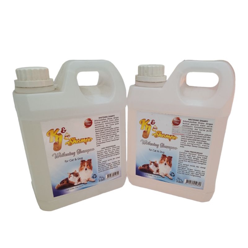 K&amp;j Pet Sampo 1Litter - Shampo K&amp;j Whitening Kucing Anjing Shampo - Whitening