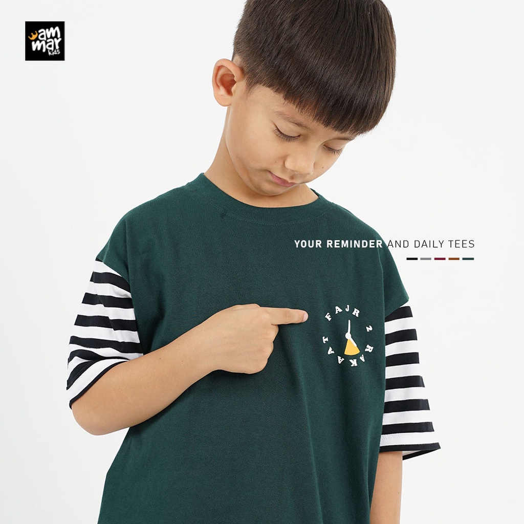 Kaos Anak Laki Laki Ammar Kids Oversize Prayer Tees Untuk Usia 3 12 Tahun Kualitas Premium Distro