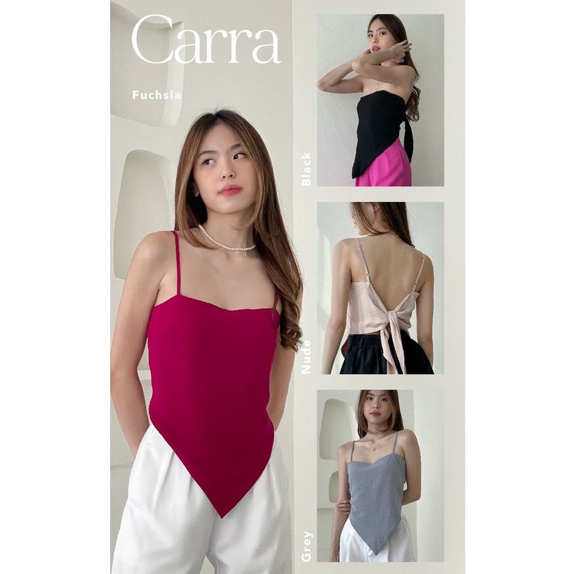 Carra Scarf Top —— Ocha Wear | Back Tied Bow Tanktop | Atasan Wanita Premium Crinkle | Fashion Murah Berkualitas