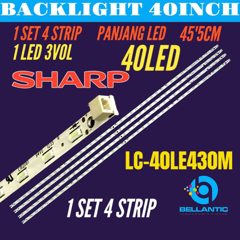 BACKLIGHT TV LED SHARP 40INCH LC-40LE430M BACKLIGHT TV LED 40 INCHI