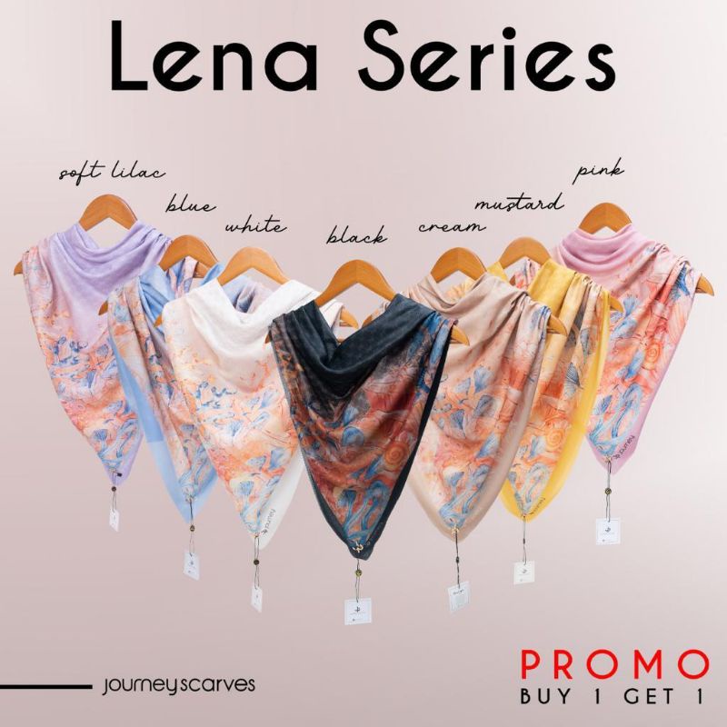 PROMO JOURNEY HIJAB PREMIUM BUY 1 GET 1 ( DAPAT 2PCS ) MOTIF LENA