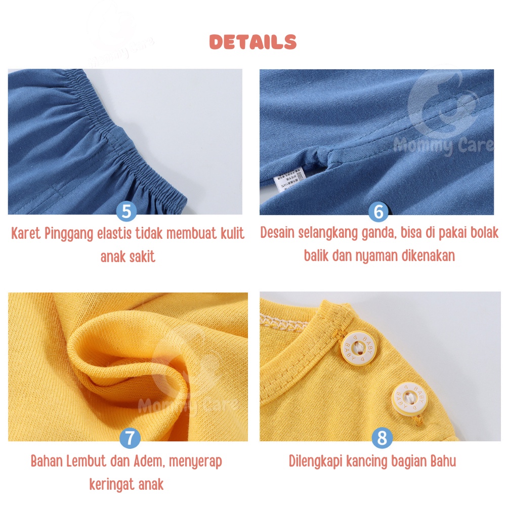 MOMMYCARE SETELAN ANAK 0 2 TAHUN SETELAN BAYI PIYAMA BAYI BAJU PENDEK DAN CELANA PENDEK BAJU BAYI LAKI LAKI BAJU BAYI PEREMPUAN #B110 - #B116