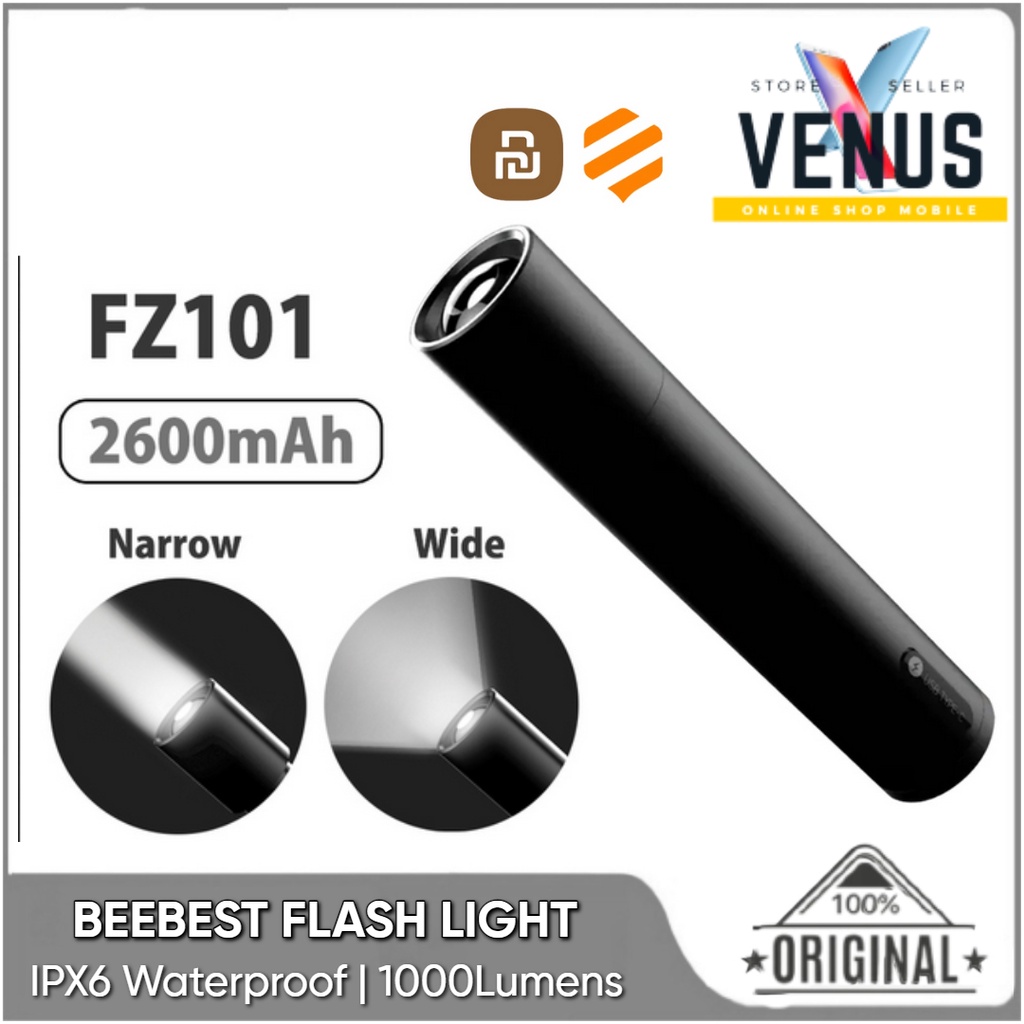 Beebest Senter 1000LM 5 Model Zoom Multi-Fungsi Portable - Lampu Senter