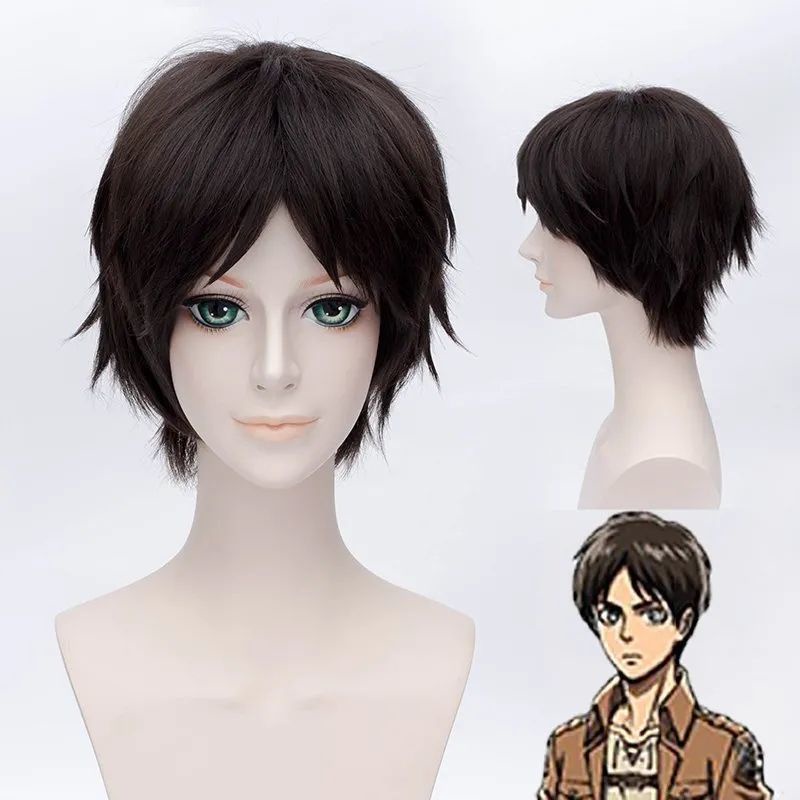 [MikanHiro Store] WIG EREN JAEGER ATTACK ON TITAN BRAND MCOSER COSPLAY ANIME RAMBUT PALSU