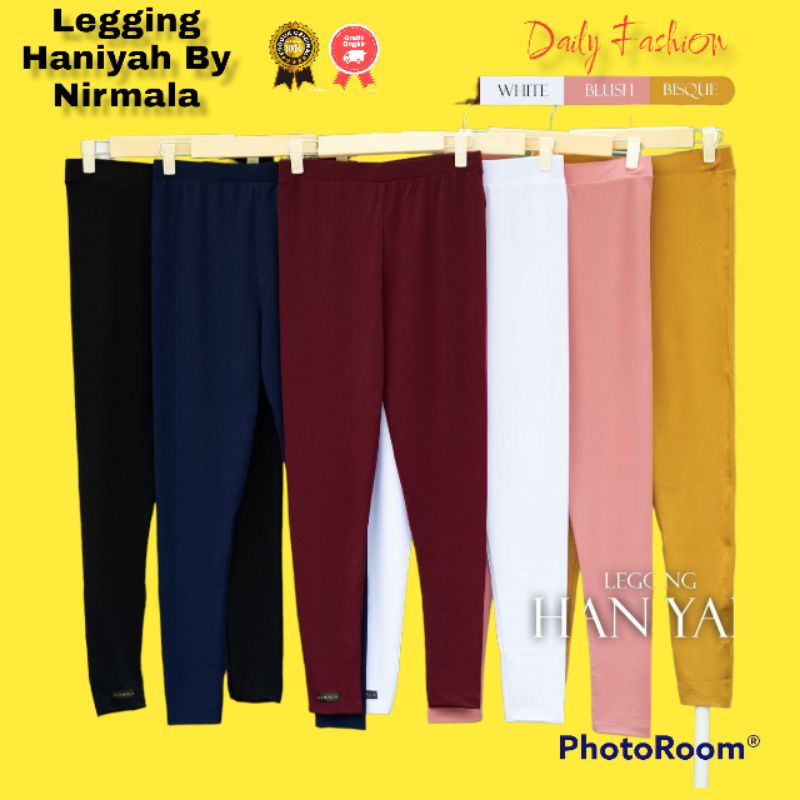 LEGGING HANIYAH ORIGINAL BY NIRMALA BAHAN JERSEY TEBAL PREMIUM