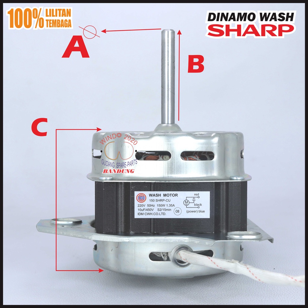 DINAMO WASH MESIN CUCI SHARP | DINAMO PENCUCI MESIN CUCI SHARP | DINAMO PEMBILAS MESIN CUCI SHARP