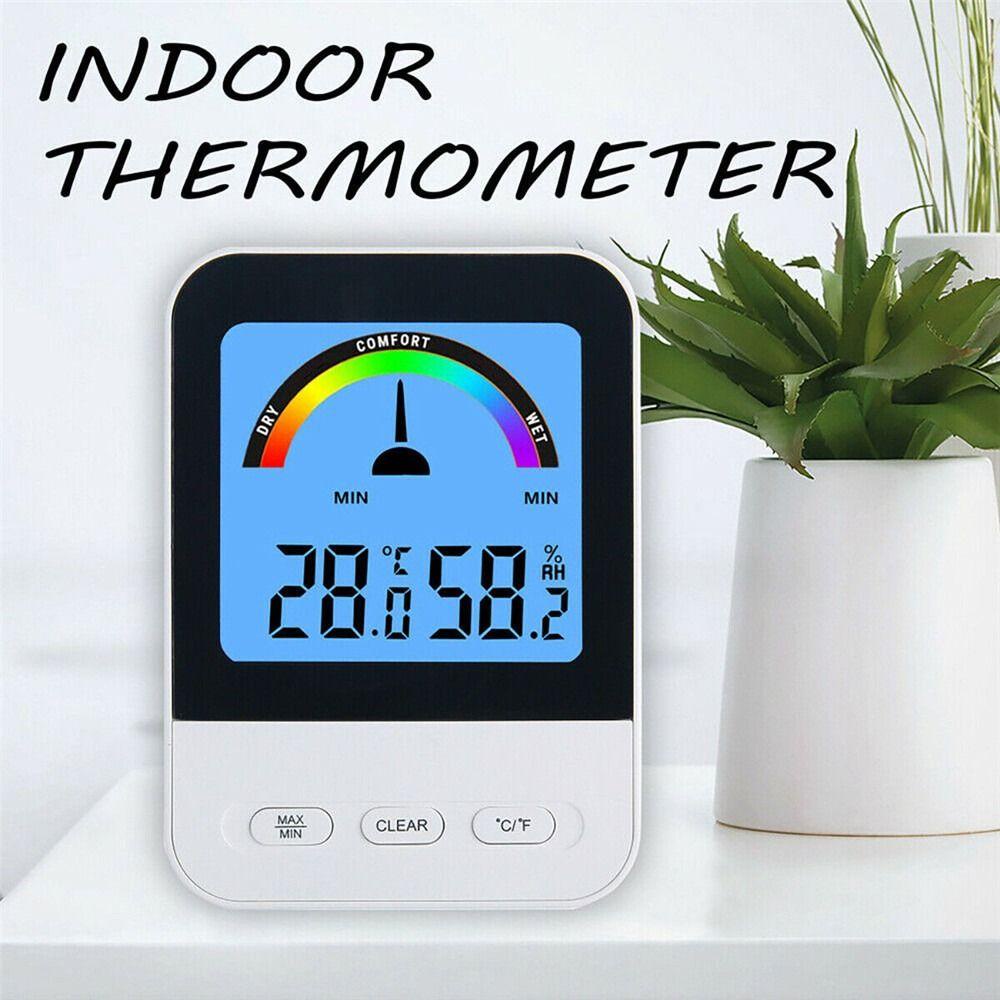 Solighter Digital Thermometer Pengukur Kelembaban LCD Elektronik Rumah