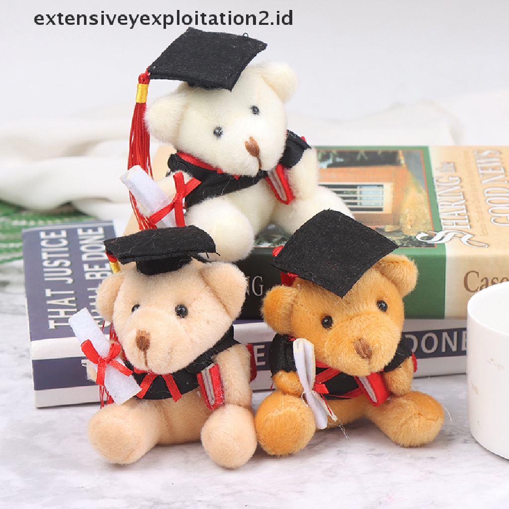 Mainan Boneka Beruang Kelulusan Ukuran 9cm Untuk Dekorasi Buket Bunga