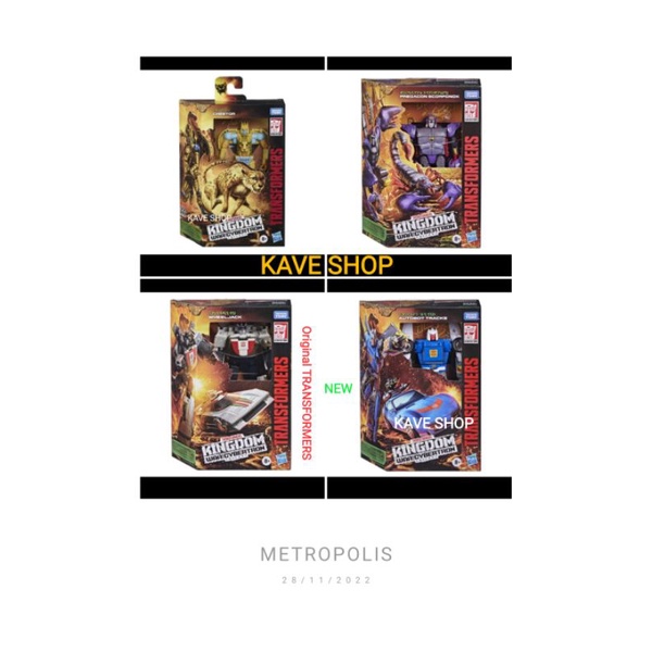 Transformers KINGDOM : Cheetor - Ratchet - Tigatron - Autobot Tracks - Paleotrex