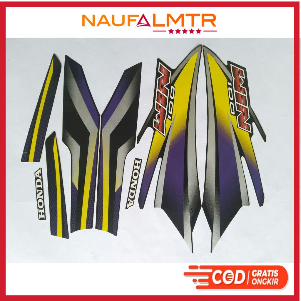 stiker striping honda win 100 2004 hitam