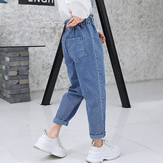 ZANETA Celana Jeans Anak 5-6th Pinggang Highwaist HW Celana Anak Perempuan | Celana Jeans Boyfriend Zaneta | Korean Style Outfit Kekinian