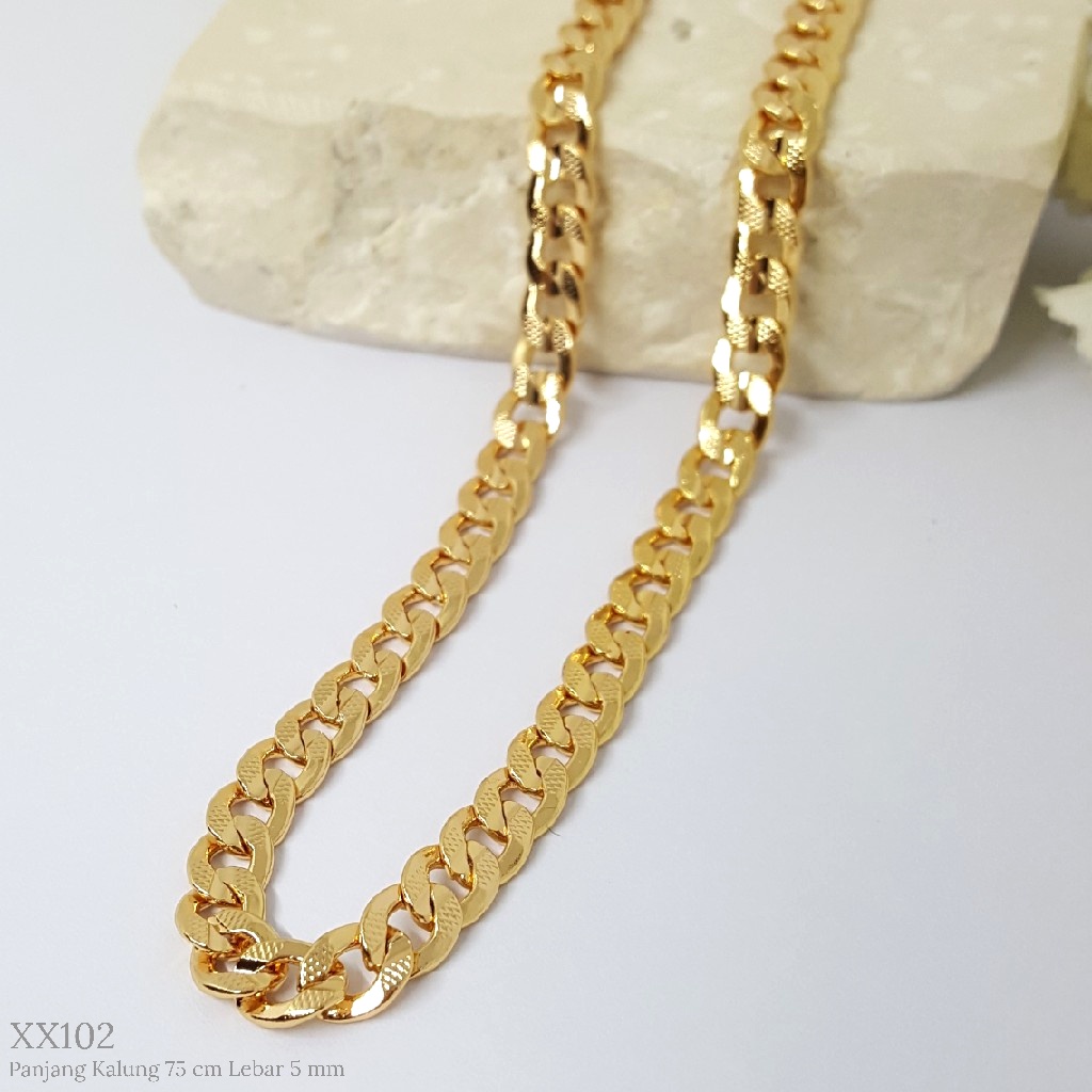 PGX Kalung Pria Wanita Xuping Perhiasan Lapis Emas Aksesoris Fashion Premium - XX102