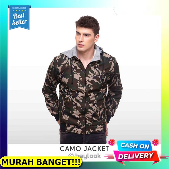 Jaket Bomber Pria Loreng Army Import Bahan Tebal Distro Melville Original Heylook Official - Jaket P