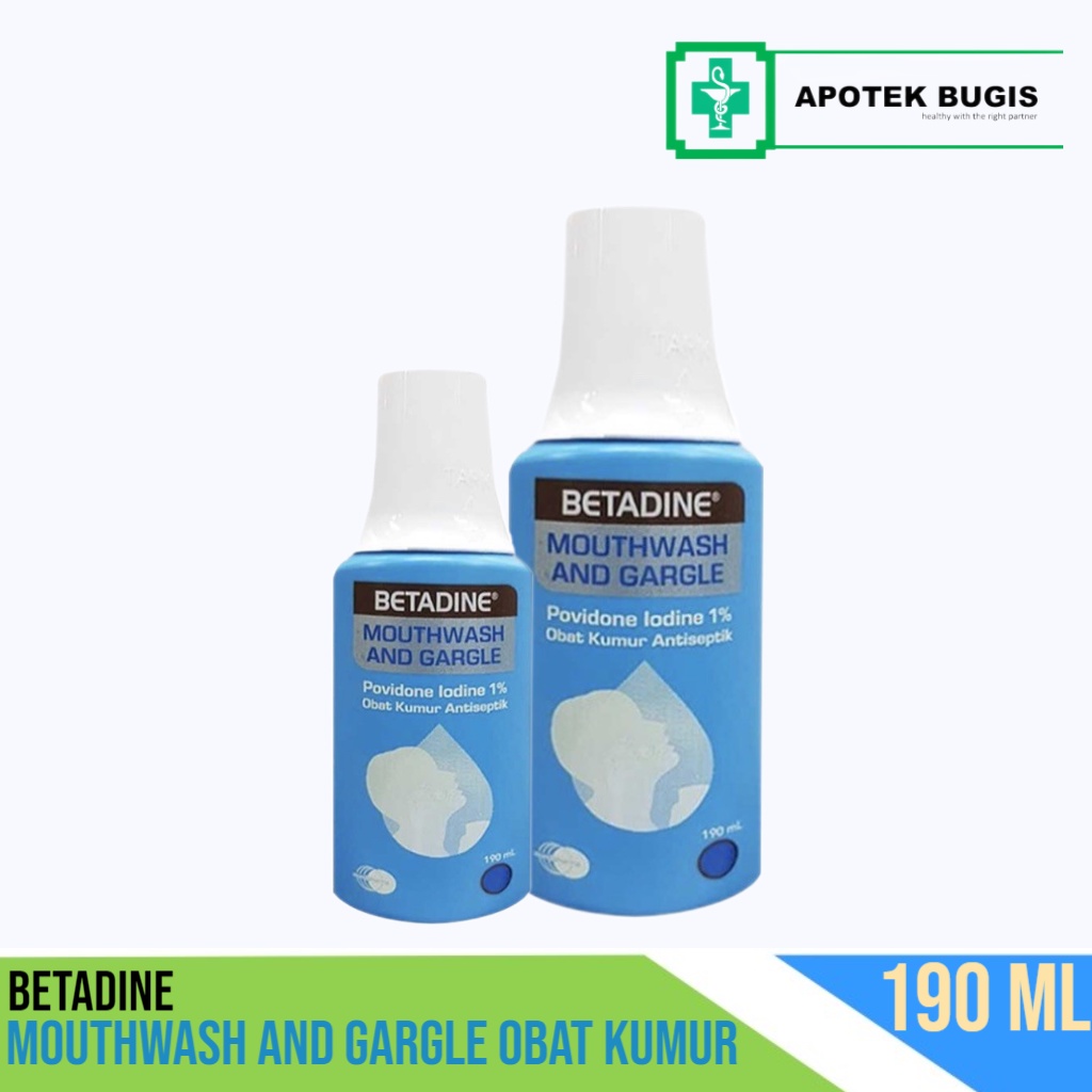 BETADINE Mouthwash Dan Gargle 190ml Obat Kumur Penghilang Bau Mulut Mouthwash Betadin Kumur