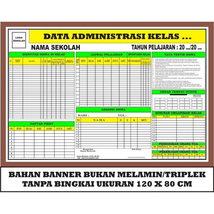 

Papan Papan Data Administrasi Kelas Dan Bank Murah