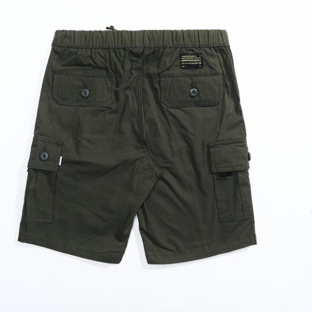 Morrowsky - Celana Cargo Pendek - Short Cargo Pants - Green Army, 28