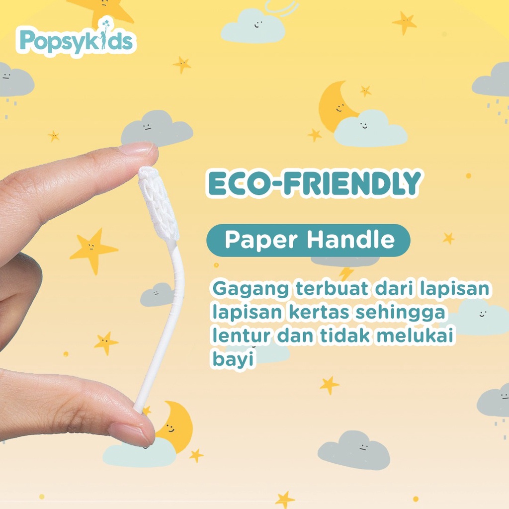 Popsykids Baby Oral Cleaner – 100% Stik Kasa Steril Pembersih Mulut Bayi / Lidah Bayi / Gusi Bayi