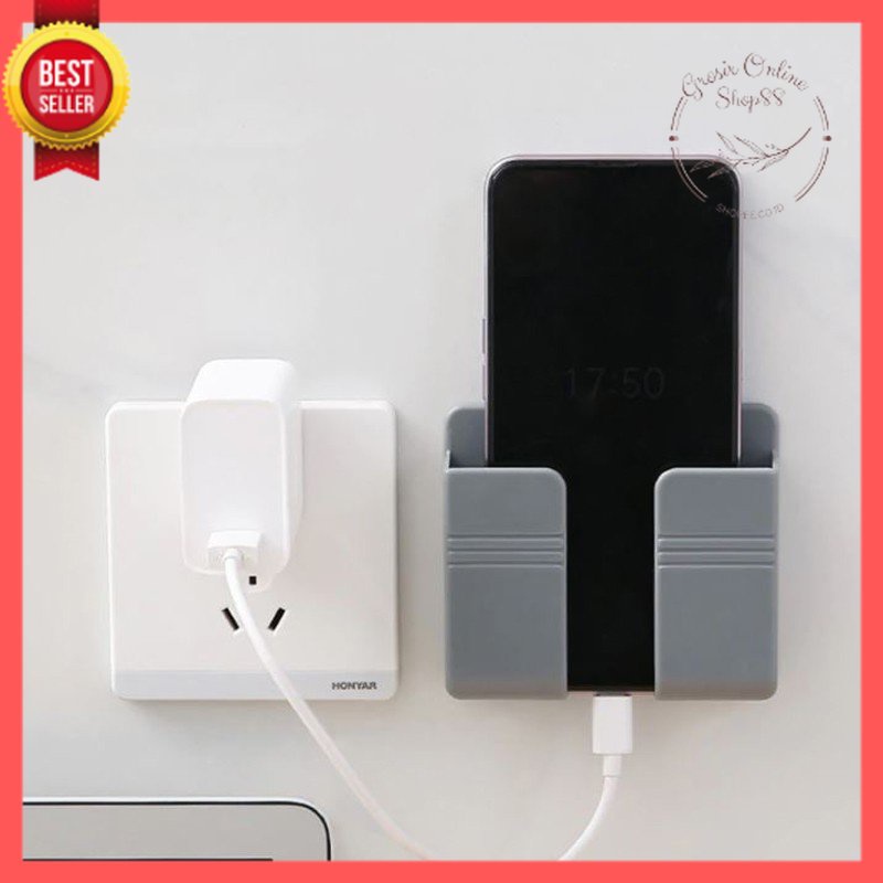 GOS A104 - Rak Gantung HP Charger Remote Tempel Tembok / Cell Phone Hanger Tempel