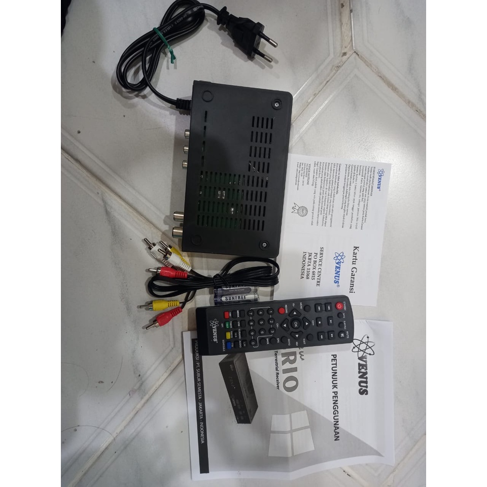 Set Top Box TV DIGITAL DVB T2 /DVBT2 Venus BRIO with EWS Garansi Resmi