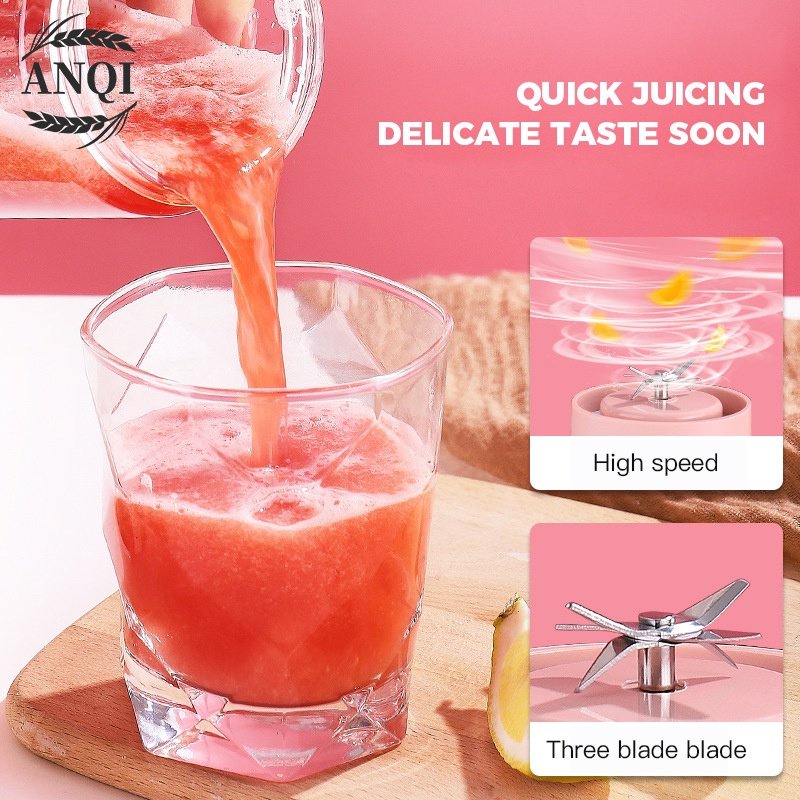 ANQI 1888 Blender Juicer Juicer Portable Mini Juicer 500ML Botol Juice Cup USB Blander VS-1852