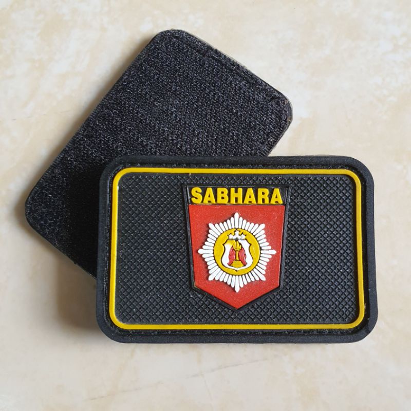 patch rubber logo sabhara / polisi / polri / police / tempelan emblem karet velcro