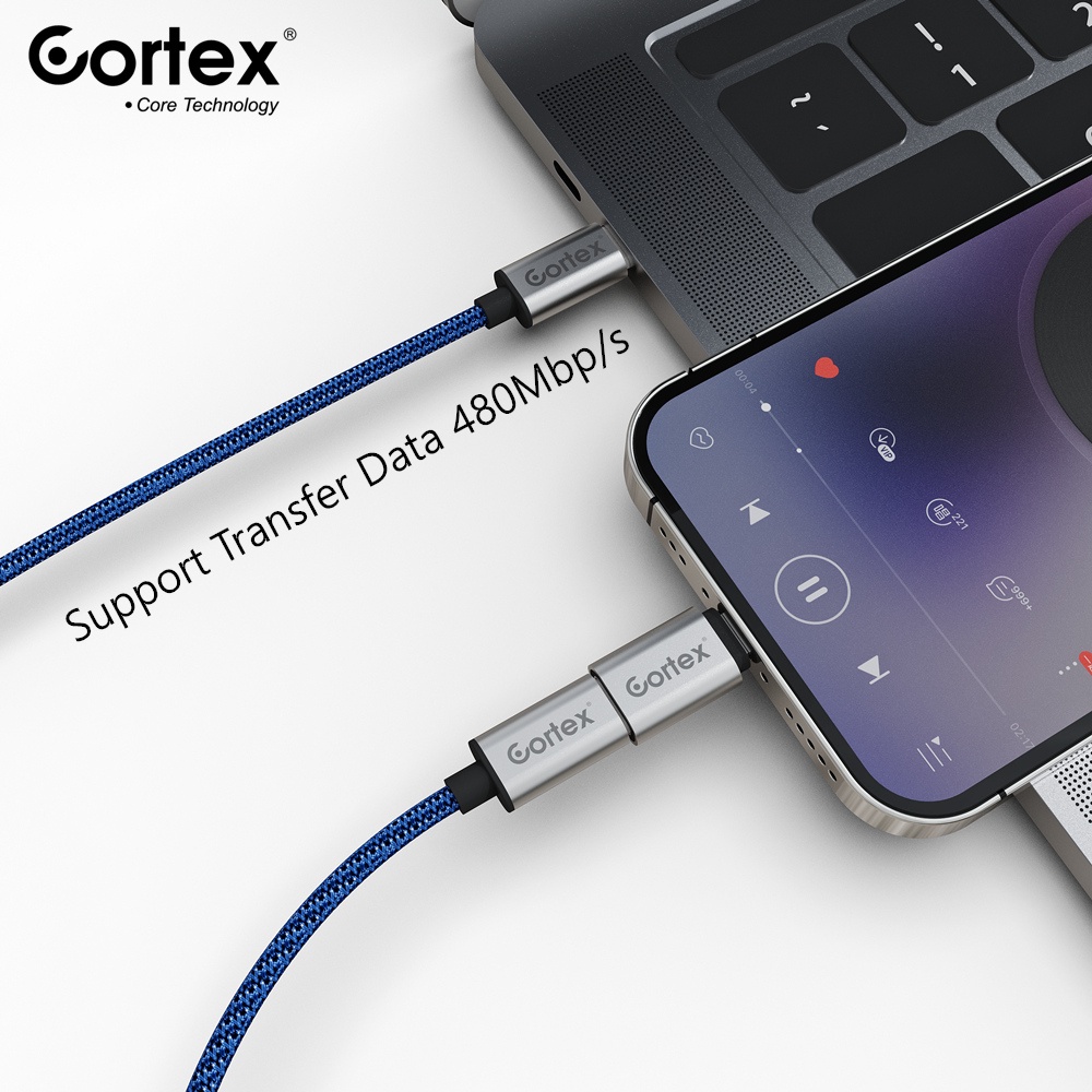 Cortex MH302 Converter Lightning To Type C / USB C Charger With Transfer Data PD FAST Charging