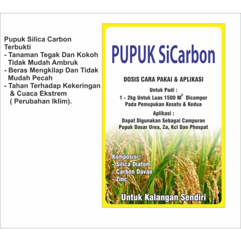 SiCarbon silika+carbon+zinc 1kg pupuk padi