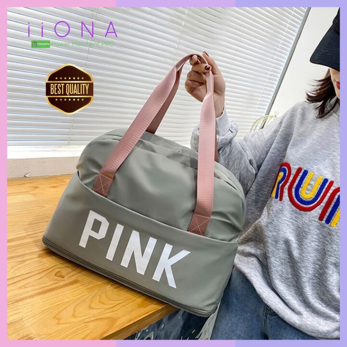 Tas Travel Bag Duffle PINK FASHION Tas Gym Piknik Jinjing Wanita Korea