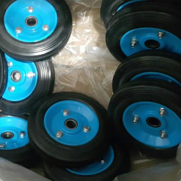 roda troli 8" inch ban karet Roda karet troli 8" inch